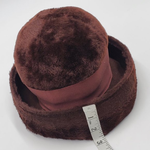 Amy New York Faux Fur & Wool Cloche main image 7
